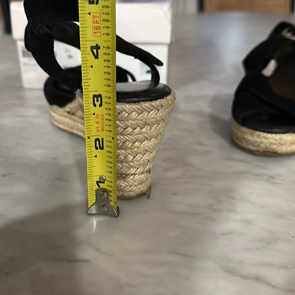 Eric Michael black wedge sandals size 39/9 - Picture 8 of 8